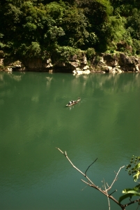 Emerald Dawki River, near Mawlynnong, Meghalaya.